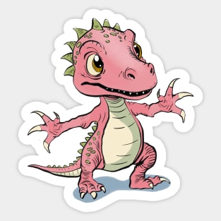 Pink dinosaur Sticker